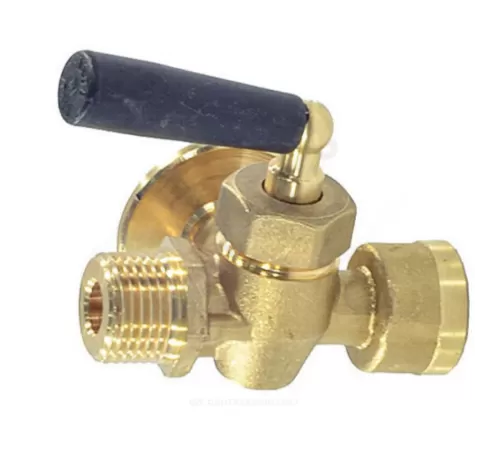 Кран для манометра 3-ходовой латунь 1808 Ду 15 Ру16 ВР/НР G1/2" с рукояткой с фланцем OR 1808.015