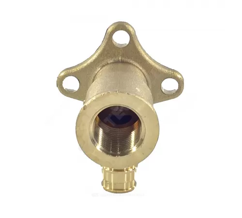 Водорозетка для PE-X труб радиальная латунь Дн 16х1/2" ВР с фланцем РОС