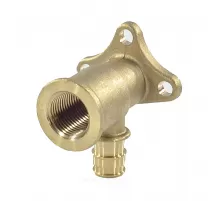 Водорозетка для PE-X труб радиальная латунь Дн 16х1/2" ВР с фланцем РОС