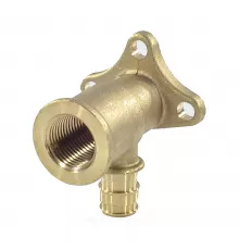 Водорозетка для PE-X труб радиальная латунь Дн 16х1/2" ВР с фланцем РОС