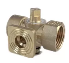 Кран для манометра 3-ходовой латунь 11б18бк Ду 15 ВР G1/2" без рукоятки с фланцем SantechSystems