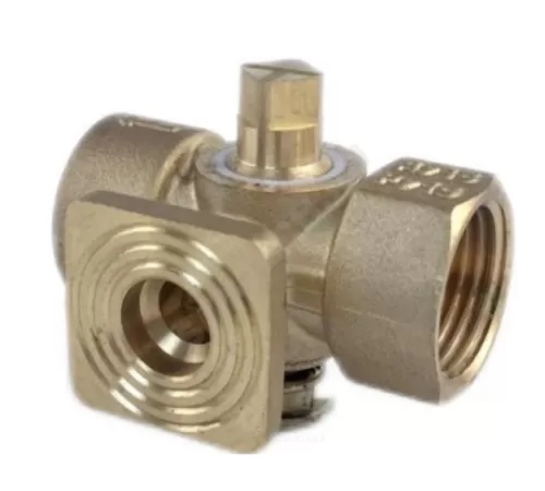 Кран для манометра 3-ходовой латунь 11б18бк Ду 15 ВР G1/2" без рукоятки с фланцем SantechSystems