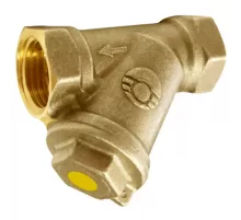 Фильтр сетчатый Y-образный латунь газ Ду 25 Ру16 1" ВР 46Б5фт под пломбу VALFEX VF.193.L00.100