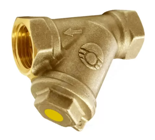 Фильтр сетчатый Y-образный латунь газ Ду 25 Ру16 1" ВР 46Б5фт под пломбу VALFEX VF.193.L00.100