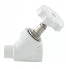 Клапан (вентиль) PP-R запорный белый Дн 25х45гр внутр/наруж пайка RTP (РосТурПласт) 14220