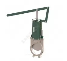 Задвижка шиберная односторонняя нерж VG6400-02EP Ду 65 Ру10 межфл с рычагом уплотнение: EPDM Tecofi VG6400-02EP0065