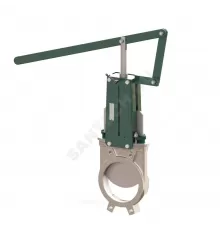 Задвижка шиберная односторонняя нерж VG6400-02EP Ду 100 Ру10 межфл с рычагом уплотнение: EPDM Tecofi VG6400-02EP0100