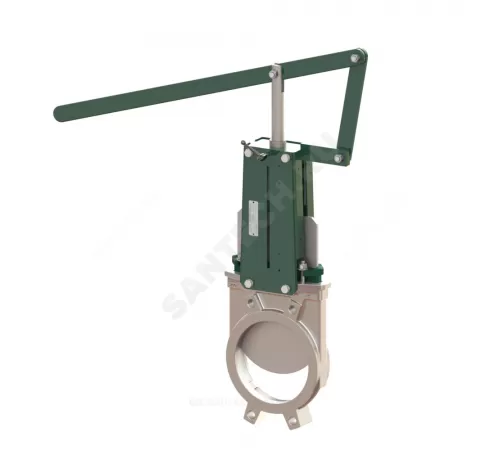 Задвижка шиберная односторонняя нерж VG6400-02EP Ду 65 Ру10 межфл с рычагом уплотнение: EPDM Tecofi VG6400-02EP0065