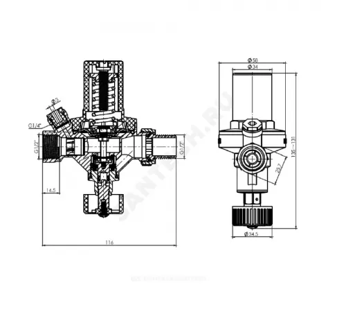 Клапан подпиточный