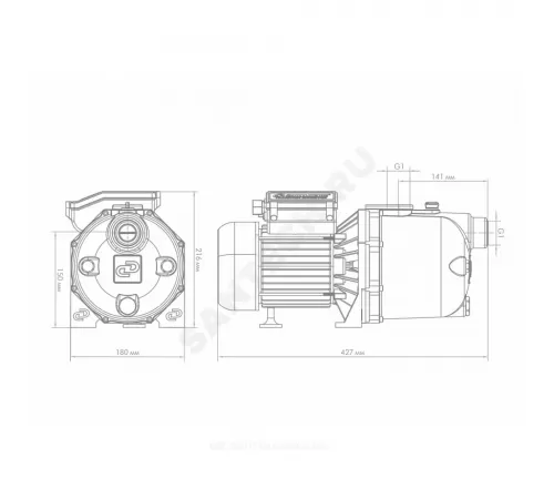 Насос поверхностный Джамбо 70/50 Ч Джилекс 3007