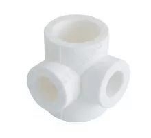 Крестовина PP-R 2-плоскостная белая Дн 40х20 внутренняя пайка VALFEX 10118140