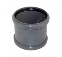 Муфта НПВХ ремонтная серая Дн 50 б/нап в/к Хемкор 2391031