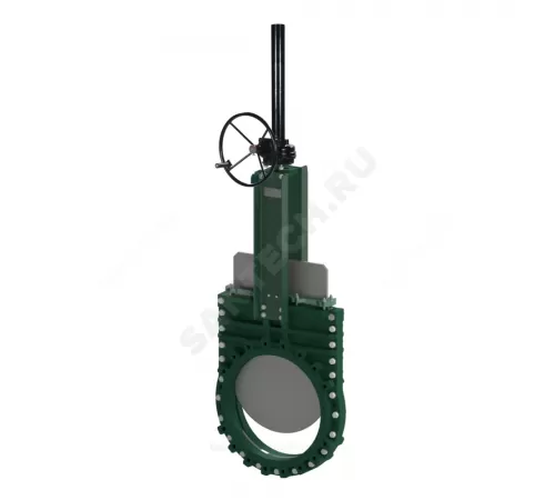 Задвижка шиберная двусторонняя чугун VGB4400-08NI Ду 500 Ру4 межфл с редуктором уплотнение: NBR Tecofi VGB4400-08NI0500