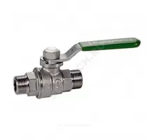 Кран шаровой латунь хром R253WL Ду 25 Ру35 НР рычаг зеленый Giacomini R253WX035