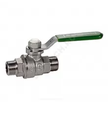 Кран шаровой латунь хром R253WL Ду 10 Ру42 НР рычаг зеленый Giacomini R253WX032