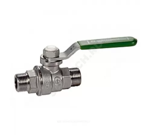 Кран шаровой латунь хром R253WL Ду 25 Ру35 НР рычаг зеленый Giacomini R253WX035
