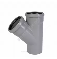 Тройник НПВХ серый Дн 50х50х45гр б/нап в/к ТУ 6-49-33-92 Агригазполимер