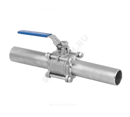 Кран шаровой нерж SS316 трёхсоставной Ду 100 Ру63 п/привар полнопроходной Benarmo