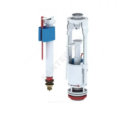 Арматура для бачка сливная/наливная 1/2" нижнее подключение кнопка хром 2/реж АНИ Пласт WC9520C