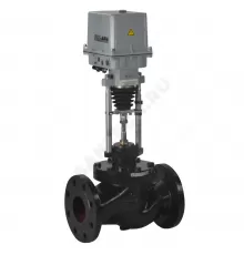 Клапан запорно-регулирующий чугун КЗР 25ч945п односедельный Ду 125 Ру16 фл Kvs=250м3/ч с эл/приводом 3-х позиционным ST1 230В Арма-Пром
