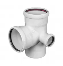 Крестовина PP-M 2-плоскостная правая бесшумная белая Дн 110х110х50х87гр б/нап в/к RTP (РосТурПласт) 36549