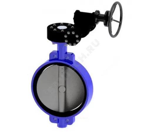 Затвор дисковый поворотный чугун VPE4448-08EP Ду 400 Ру16 межфл с редуктором диск чугун манжета EPDM Tecofi VPE4448-08EP0400