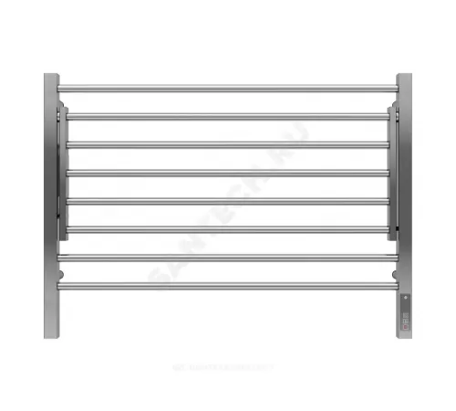Полотенцесушитель электрический нерж сталь Лесенка 235 Вт 800х600мм 8П со встроенным диммером справа Горизонт Терминус 4670078543424