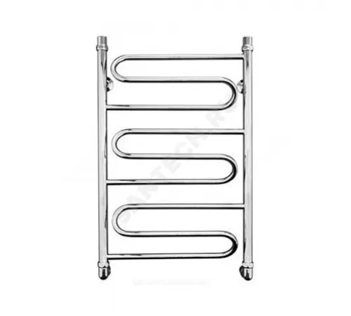 Полотенцесушитель водяной нерж сталь Лесенка Ду 25 (1") НР 400х500мм нижнее подключение в/к соединитель (1"х3/4") Ручей Элит-Металл В-20-02