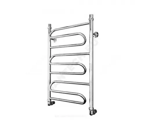 Полотенцесушитель водяной нерж сталь Лесенка Ду 25 (1") НР 400х500мм нижнее подключение в/к соединитель (1"х3/4") Ручей Элит-Металл В-20-02