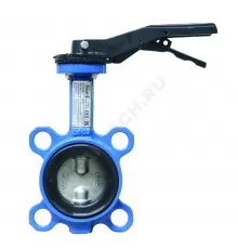 Затвор дисковый поворотный чугун VPG4449-02EP Ду 100 Ру16 межфл с рукояткой диск нерж манжета EPDM Tecofi VPG4449-02EP0100