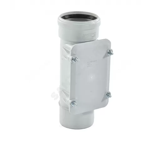 Ревизия PP-MD прямоугольная крышка на 4-х болтах бесшумная светло-серая Skolan Safe SKRE Дн 160 (DN160) б/нап в/к Ostendorf 337600