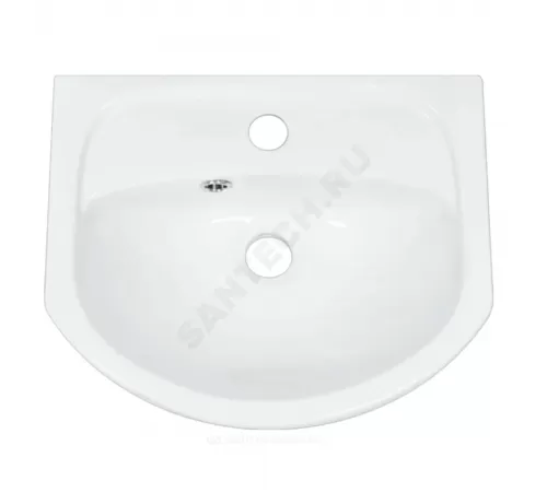 Умывальник мебельный Манго 40 1 отверстие под смеситель по центру белый Sanita WB.FN/Mango/40-C/WHT.G/S1