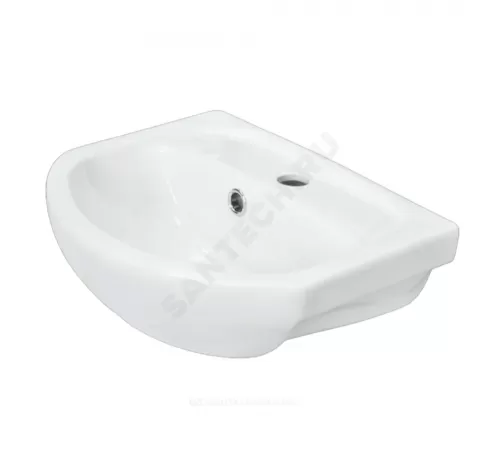 Умывальник мебельный Манго 40 1 отверстие под смеситель по центру белый Sanita WB.FN/Mango/40-C/WHT.G/S1