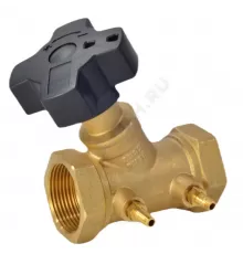 Клапан балансировочный ручной латунь MNT-R Ду 15 Rp1/2" Ру16 Тмакс=120 оС ВР Kvs=5.13м3/ч с измерительными ниппелями Ридан 003Z2331R