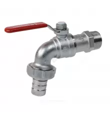 Кран шаровой водоразборный латунь со штуцером R621 Ду 15 Ру10,5 НР/штуц R1/2" рычаг L=82мм Giacomini R621X003