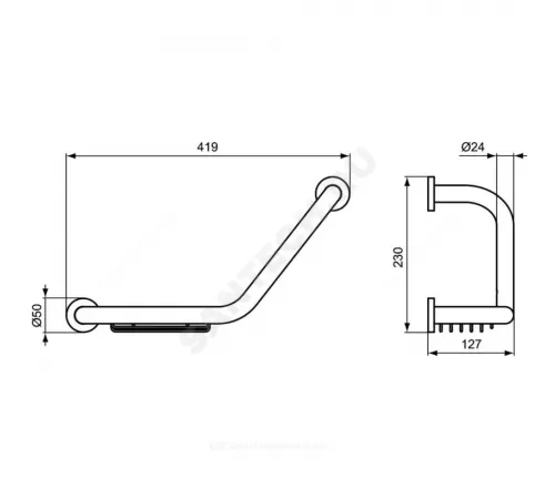 Поручень с мыльницей IOM хром Ideal Standard A9114AA
