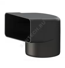 Отвод ПП для парапетной воронки Дн 100 65х100мм черный Татполимер ТП-89.100 100800194