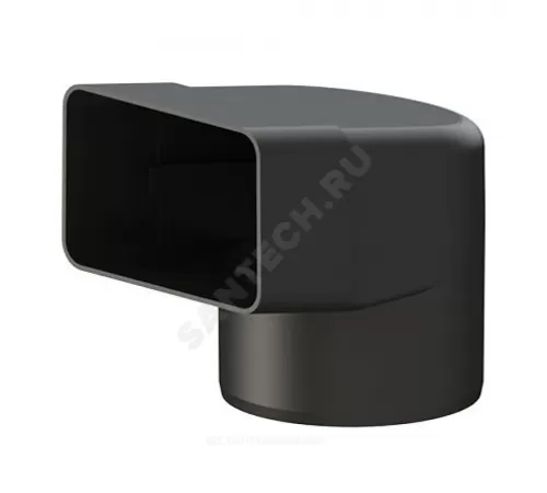 Отвод ПП для парапетной воронки Дн 100 65х100мм черный Татполимер ТП-89.100 100800194