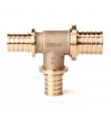Тройник для PE-X труб аксиальный бронза Дн 20х25х16 переходной RX+ Рехау 14571033001