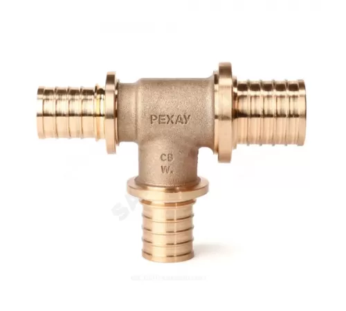 Тройник для PE-X труб аксиальный бронза Дн 16х20х16 переходной RX+ Рехау 14571013001
