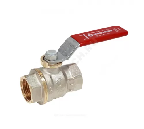 Кран шаровой DADO латунь никель R911 Ду 25 Ру35 ВР полнопроходной бабочка красная Giacomini R911X025