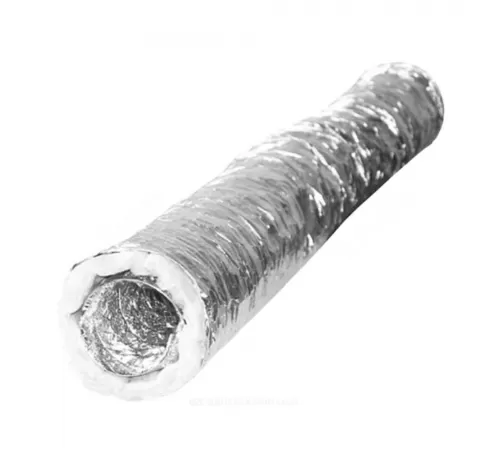 Воздуховод гибкий теплоизолированный D254 L=10000мм армированный, металлизированная пленка 70 мкм алюминий ERA PRO AF254изо