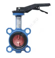Затвор дисковый поворотный чугун VPI4448-02NI Ду 40 Ру16 межфл с рукояткой диск чугун манжета NBR Tecofi VPI4448-02NI0040