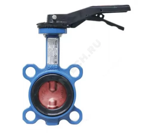 Затвор дисковый поворотный чугун VPI4448-02NI Ду 80 Ру16 межфл с рукояткой диск чугун манжета NBR Tecofi VPI4448-02NI0080