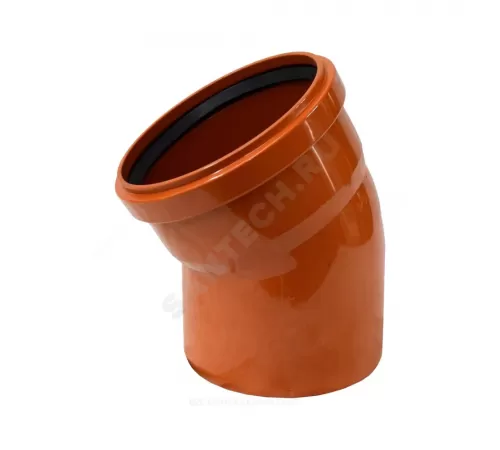 Отвод НПВХ коричневый Дн 110х87гр б/нап в/к Хемкор 2491095