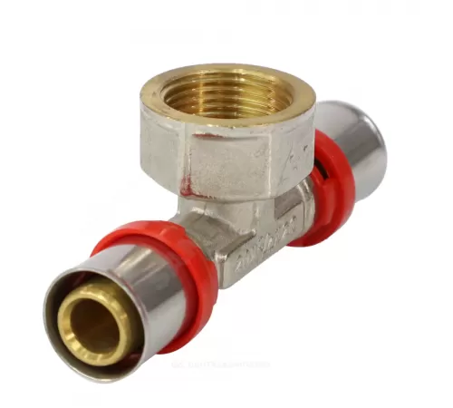 Тройник МП латунь никель пресс Дн 26х3/4"х26 ВР ГОСТ 32415-2013 8011 Aquasfera 8011-05