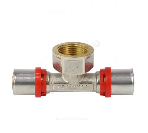 Тройник МП латунь никель пресс Дн 26х3/4"х26 ВР ГОСТ 32415-2013 8011 Aquasfera 8011-05