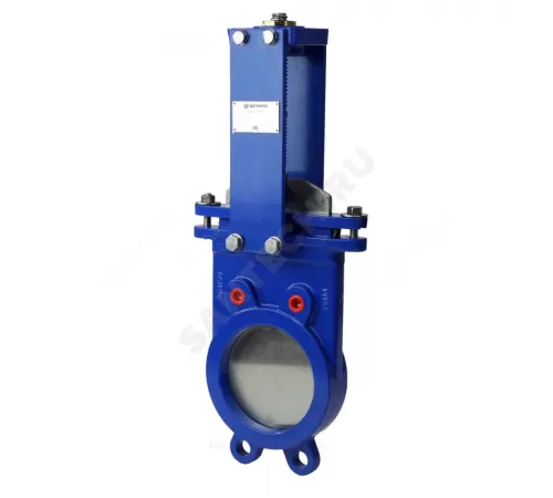 Задвижка шиберная двусторонняя чугун 1121A Ду 80 Ру16 межфл под электропривод уплотнение: NBR Benarmo