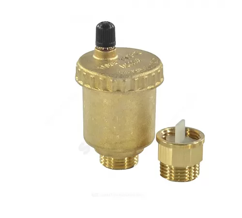 Воздухоотводчик автоматический латунь 707 Ду 15 Ру10 G1/2" НР прямой с запорным клапаном Icma 82.707.AD.05.710