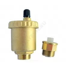 Воздухоотводчик автоматический латунь 707 Ду 15 Ру10 G1/2" НР прямой с запорным клапаном Icma 82.707.AD.05.710